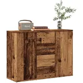vidaXL Credenza effetto legno vecchio 88x30x64 cm Materiale a base di legno