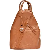 Carla Ferreri Zaino in pelle cognac — Zaino