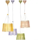Kartell Lampada a sospensione Gè, rosa, Ø 37 cm, E27-LED