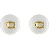Coach Orecchini oro / bianco perla
