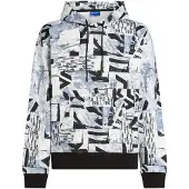 Karl lagerfeld JEANS Felpa blu colomba / nero / bianco
