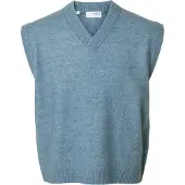 Selected Gilet A Maglia Uomini Grigio XL