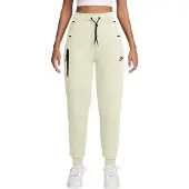 Nike Pantaloni 'TCH FLC' beige chiaro / nero