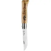 Opinel Pocket Knife No. 08 Animalia America Coltellino bianco