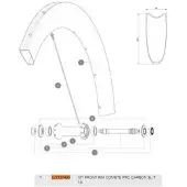 Mavic Cerchione Comete Pro Carbon Sl Tubular 19 Front