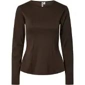 Pieces Top A Maniche Lunghe | Marrone | M