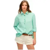 Superdry Camicia A Maniche Lunghe Casual Linen Boyfriend