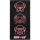 Otso Asciugamano In Microfibra Emoji Monkey Neon
