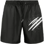Plein sport Costume da bagno in tessuto tecnico stampato
