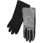 Philipp Plein Guanti in pelle scamosciata con applicazione di strass