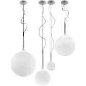 Artemide Castore lampada a sospensione in vetro, Ø 14 cm