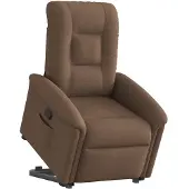 vidaXL Poltrona relax con ausilio per l'alzata in tessuto marrone