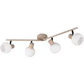 Reality Leuchten Plafoniera Boba, a 4 luci, beige, E14, metallo