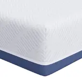 vidaXL Materasso bianco e blu 200 x 200 cm in tessuto jacquard