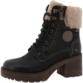 Mustang Stivaletto stringato 'Caro' crema / nero