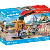Playmobil Modellino Di Camion Di Costruzione Con Gru