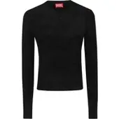 Diesel Maglia in misto viscosa con logo Oval D