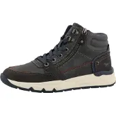 Mustang Boots stringati 'Mart' marrone scuro / antracite / grigio scuro
