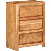 vidaXL Cassettiera 55x33x75 cm in legno massiccio di acacia