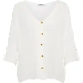 Pieces Blusa A Maniche 3/4 Sanne Fold-up