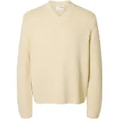 Selected Maglione A V Uomini Bianco L