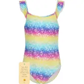 ZigZag Kid's Carly Swimsuit Costume intero Bambini (104, variopinto)