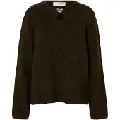 Selected Pullover A Maglia Donne Marrone L