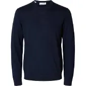Selected slhtray ls knit merino crew neck noos