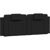 vidaXL Cuscino per testiera "Viana" nero 152 cm in Pelle finta