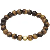 True Rebels Braccialetto marrone / oro