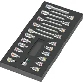 Wera 9723 Schaumstoffeinlage Zyklop B 3/8" Bitnuss Set 1
