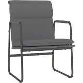 vidaXL Sedia lounge grigia 55x64x80 cm in Pelle finta