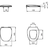 Ideal standard Siège de WC Dea Standard idéal, Softclose, T676783, T676783