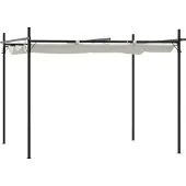 Syfax Pergola con Tetto Retrattile Crema 295x292x230 cm