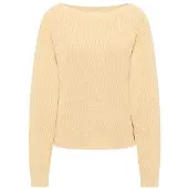 Tranquillo Women's Jaquard-Pullover Maglione Donna (XS, beige)