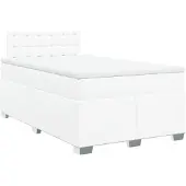Syfax Giroletto a Molle con Materasso Bianco 120x200 cm in Pelle finta