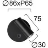VIOKEF Appliance a LED Tara, nera, Ø 9 cm, metallo
