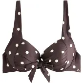 Next Top per bikini marrone scuro / bianco
