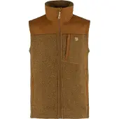 Fjällräven Buck Fleece Vest Gilet in pile Uomo (3XL, marrone)