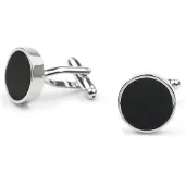 Suitable Studs Gemelli Silver Black Argento Nero