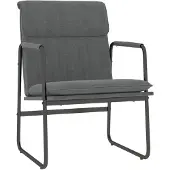 vidaXL Sedia lounge grigio scuro 55x64x80 cm tessuto