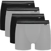 Dim Boxer ECODIM COTON X 4 uomini - Nero - T2
