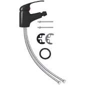 vidaXL Bidet Ventil 13x12 cm schwarz