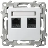 Ospel Presa doppia per computer, cat. 5e MMC SZAFIR Bianco