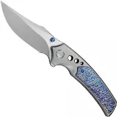 We Knife Skynix, Gray/Flamed Titanium, Stonewash
