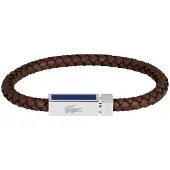 Lacoste Bracciale In Pelle Marrone Rockel 2040450 — Bracciale