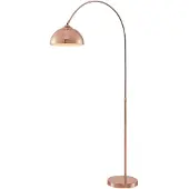 LINDBY lampada ad arco Lennart, rame, regolabile in altezza, E27