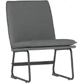vidaXL Sedia lounge grigio scuro 52x75x76 cm tessuto