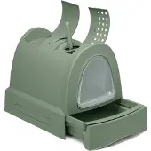 Imac Lettiera per gatti Zuma con cassetto verde