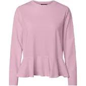 Pieces Top A Maniche Lunghe | Rosa | XS